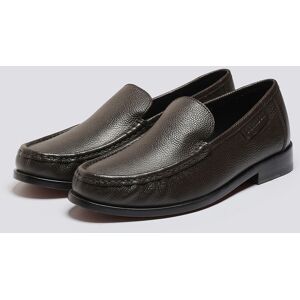 OFF 60% Grenson Norma, Women's Handsewn Moccasin In Dark Brown Leather On ... Grenson