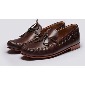 OFF 60% Grenson Cody, Men's Dark Brown Moccasin Loafer With Handsewn Detailing ... Grenson