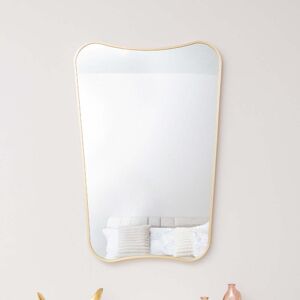 OFF 17% Gold Asymmetrical Metal Framed Wall Mirror - 54cm x 80cm ... Melody Maison